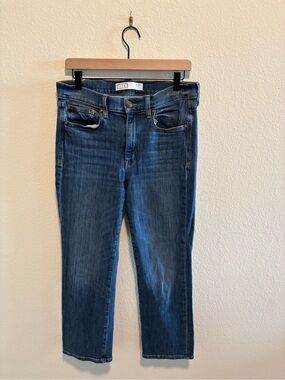 AYR The Pop Straight Leg Ankle Women's Jeans in Dark Blue Wash